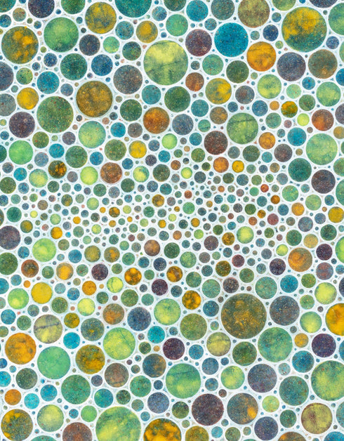 White Circles | Framed Giclee Print on Canvas